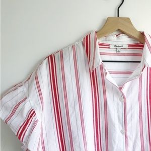 Madewell Central Ruffle-Sleeve Top